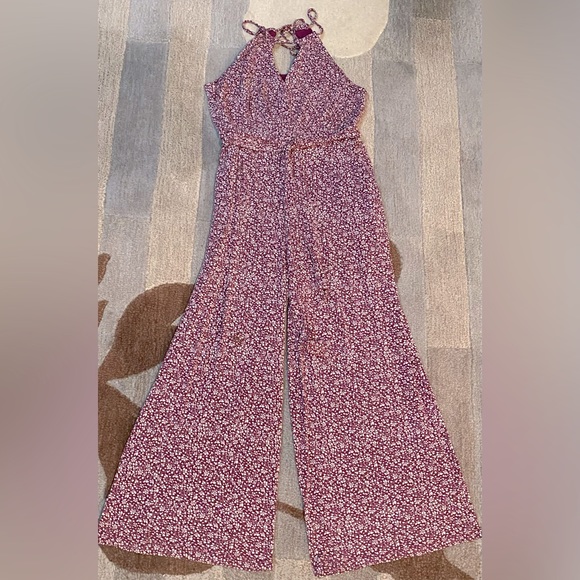 Anthropologie | Maeve Claremont Cropped Halter Jumpsuit - Picture 3 of 10